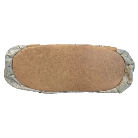 Guess G-logo Beige and Tan Shoulder Bag Double Strap - Picture 8 of 12